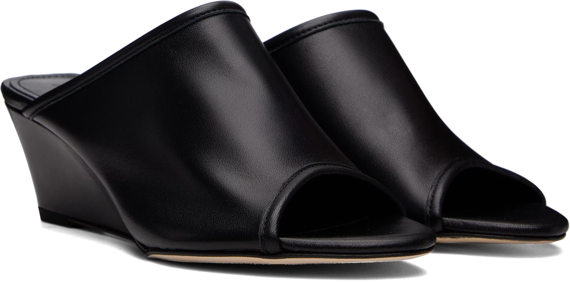 Black Suzanne Wedge Heeled Sandals 4