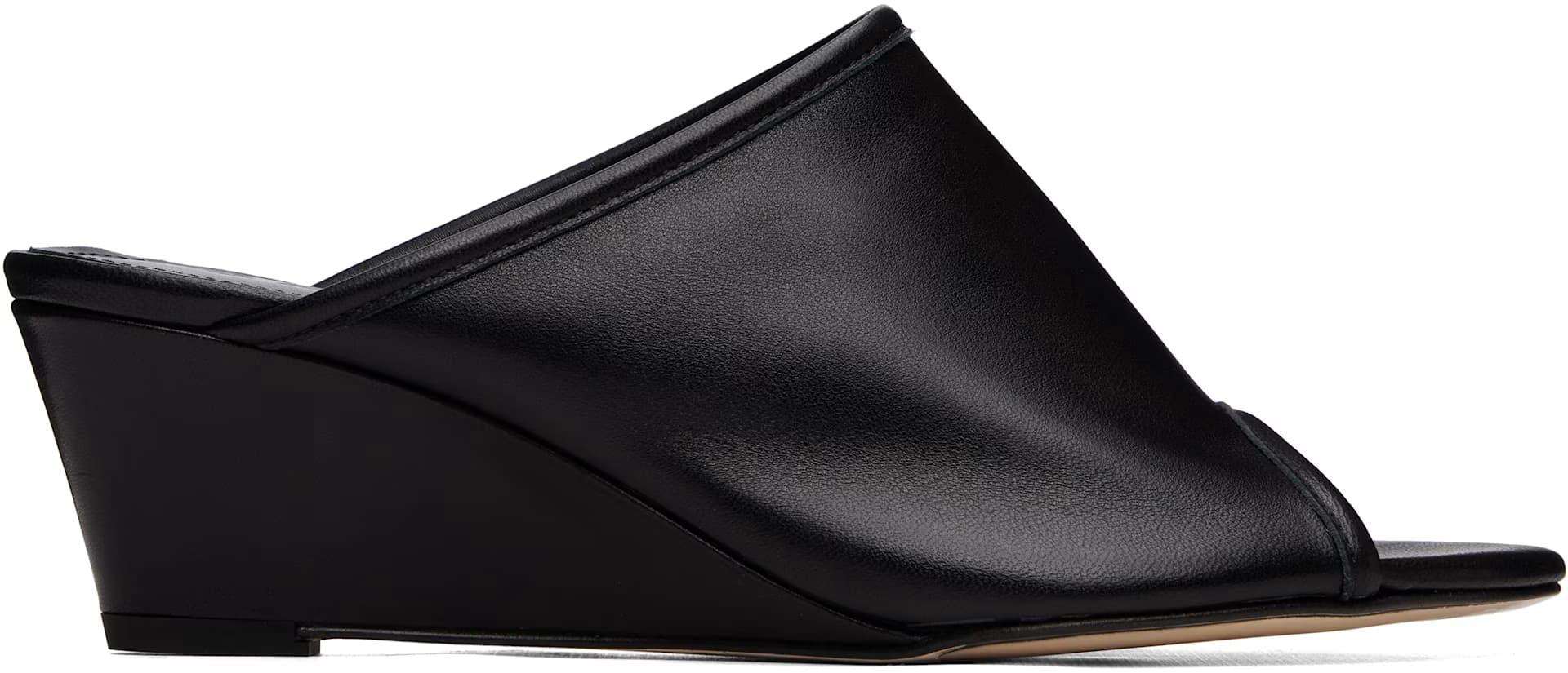 Black Suzanne Wedge Heeled Sandals by Aeyde