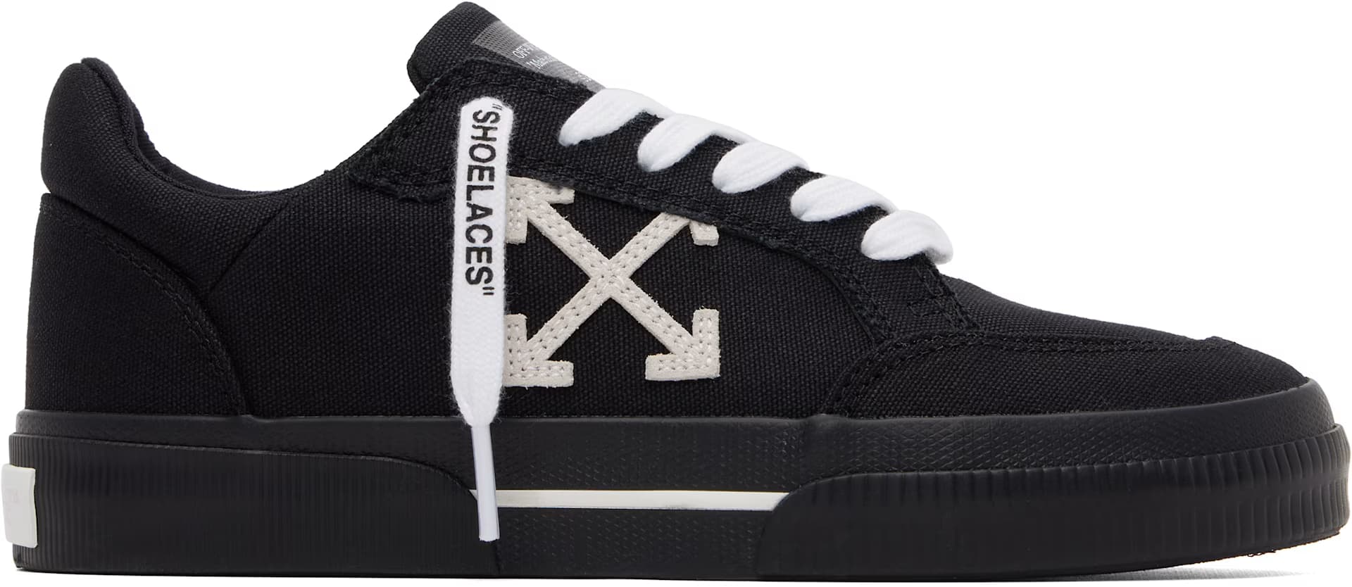 Black Vulcanized Low Canvas Sneakers by Off-White