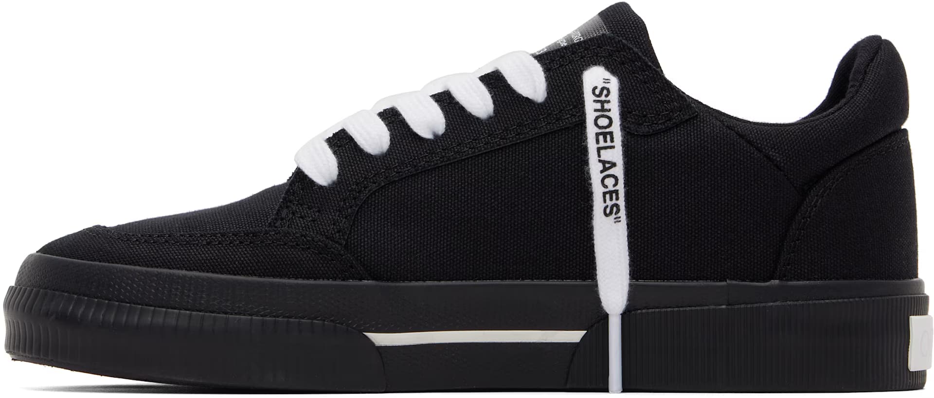 Black Vulcanized Low Canvas Sneakers 3