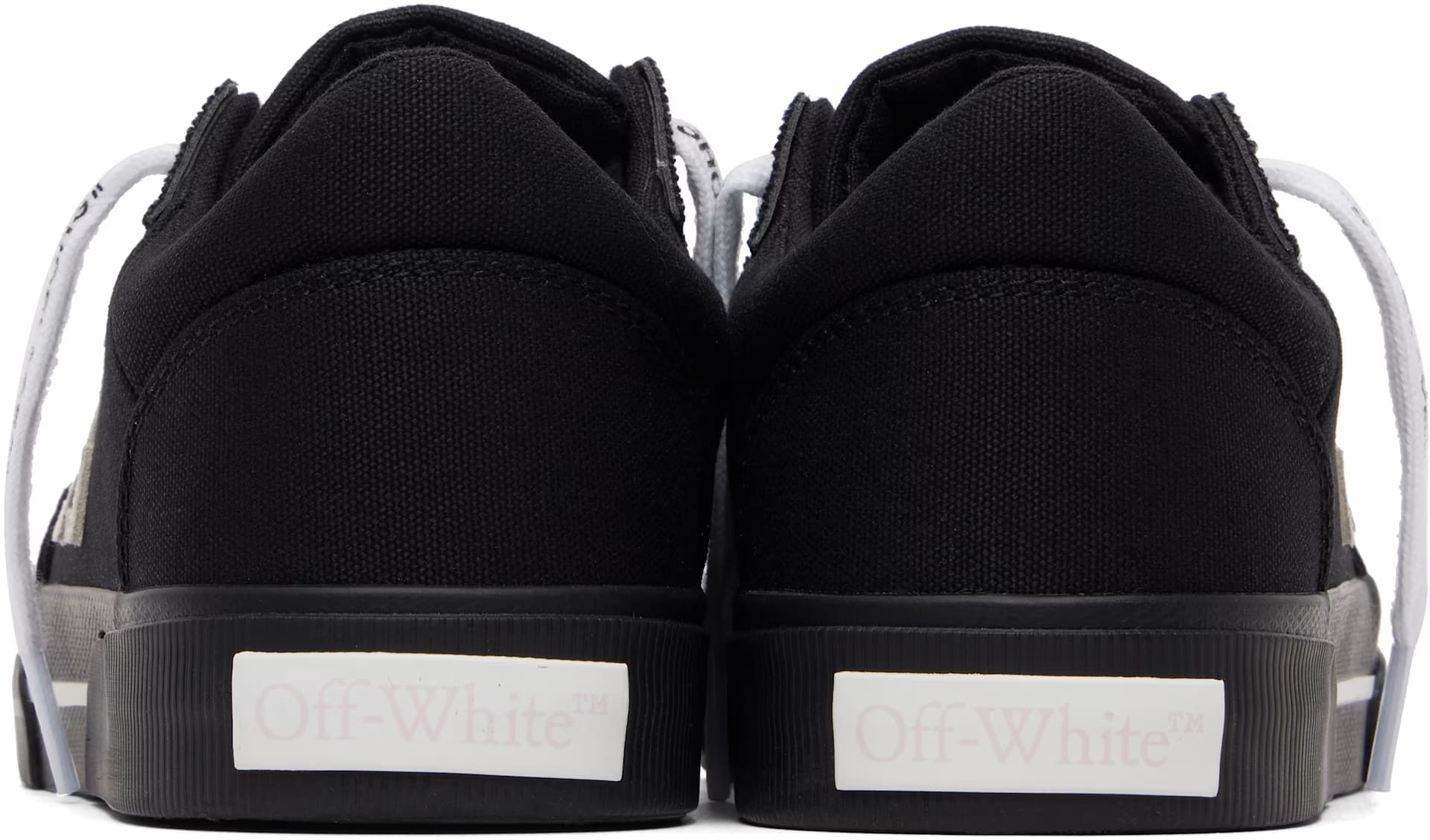 Black Vulcanized Low Canvas Sneakers 2