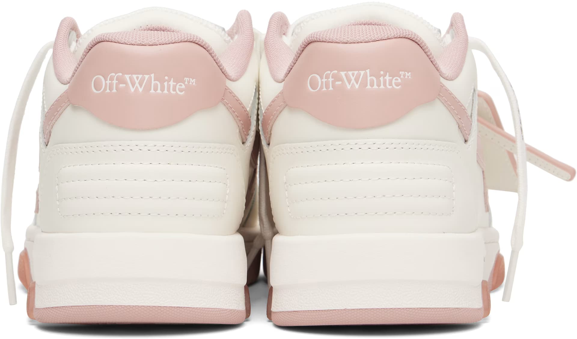 White & Pink 'Out Of Office' Sneakers 2