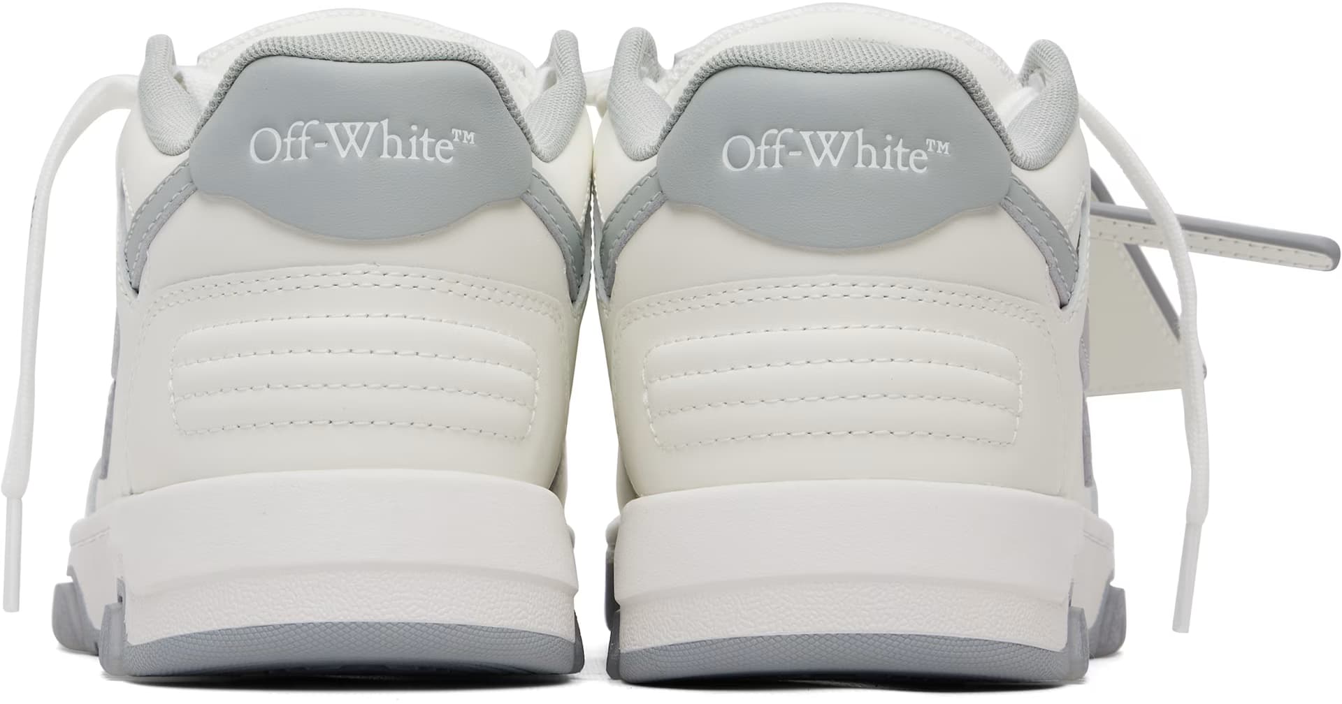 White & Gray 'Out Of Office' Sneakers 2