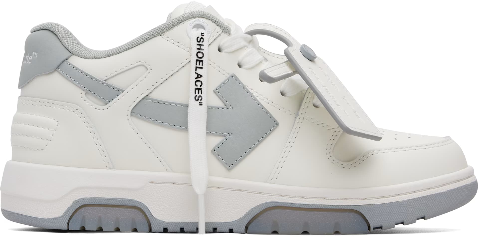 White & Gray 'Out Of Office' Sneakers by Off-White