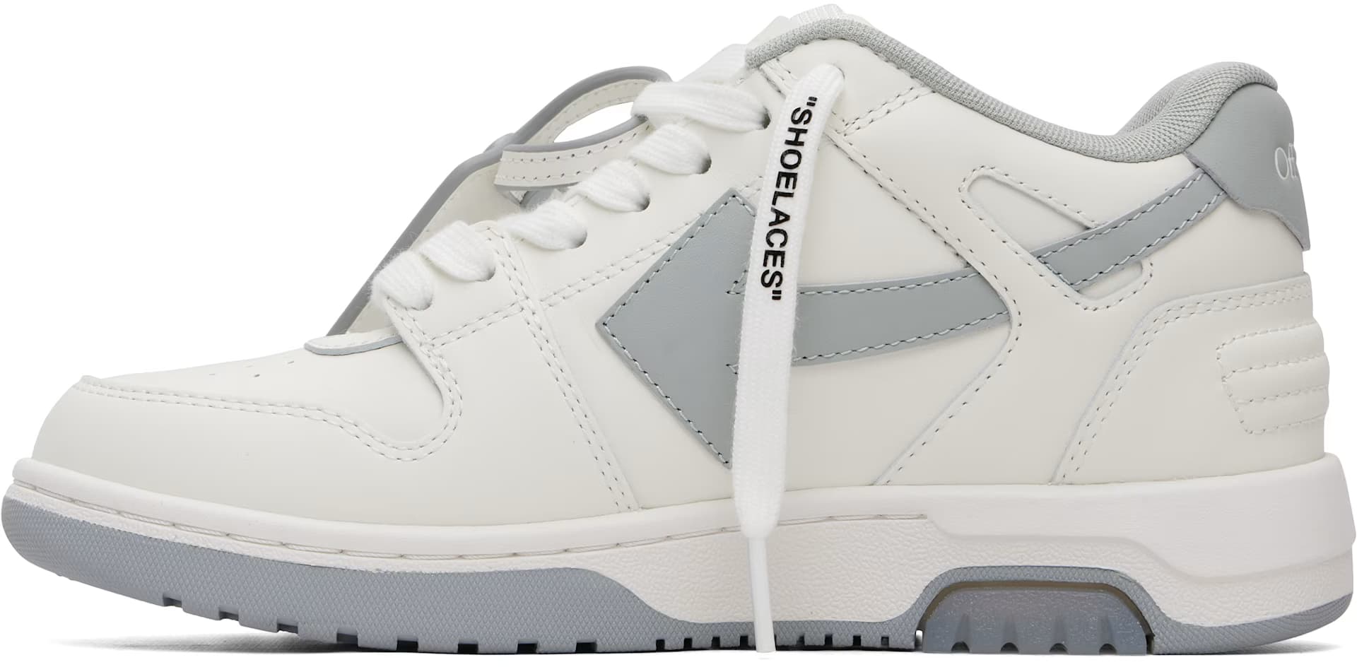 White & Gray 'Out Of Office' Sneakers 3