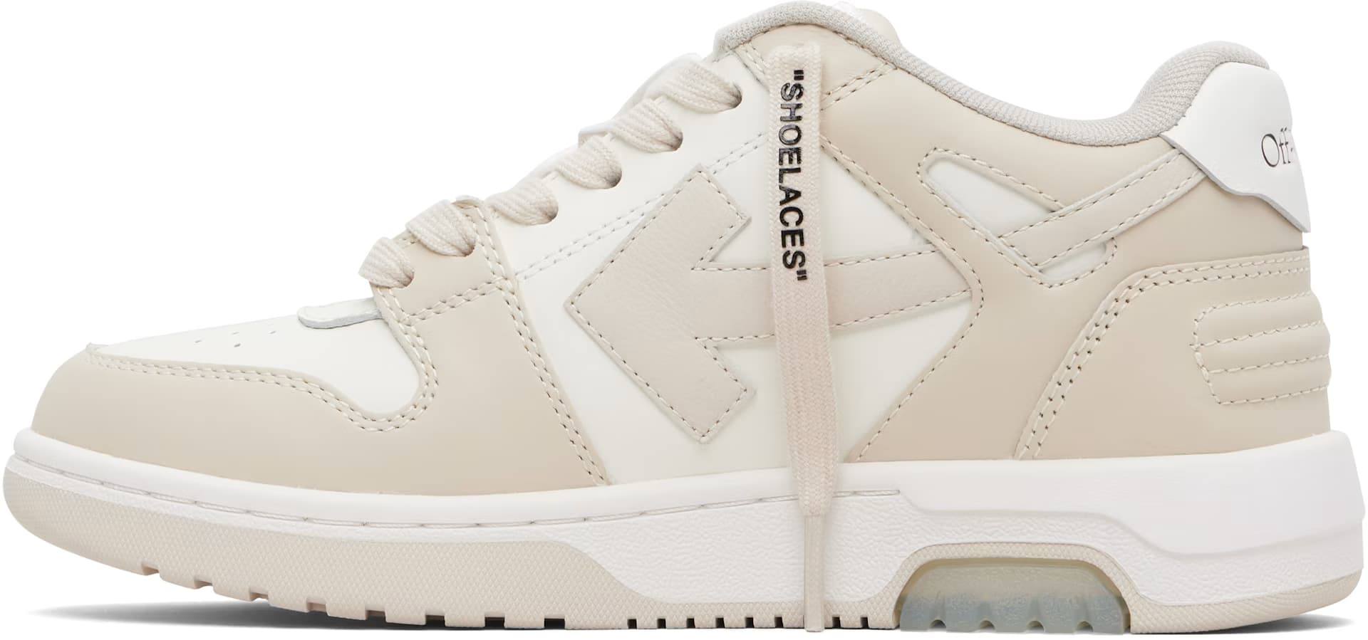White & Beige 'Out Of Office' Sneakers 3