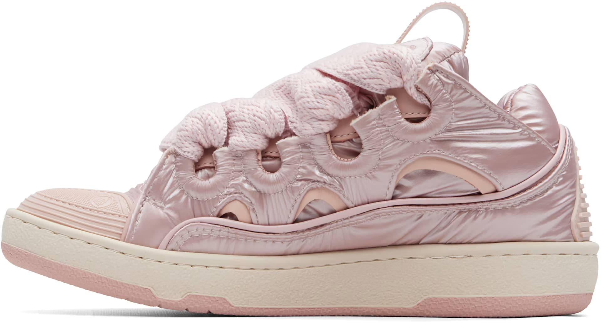 Pink Nylon Curb Sneakers 3