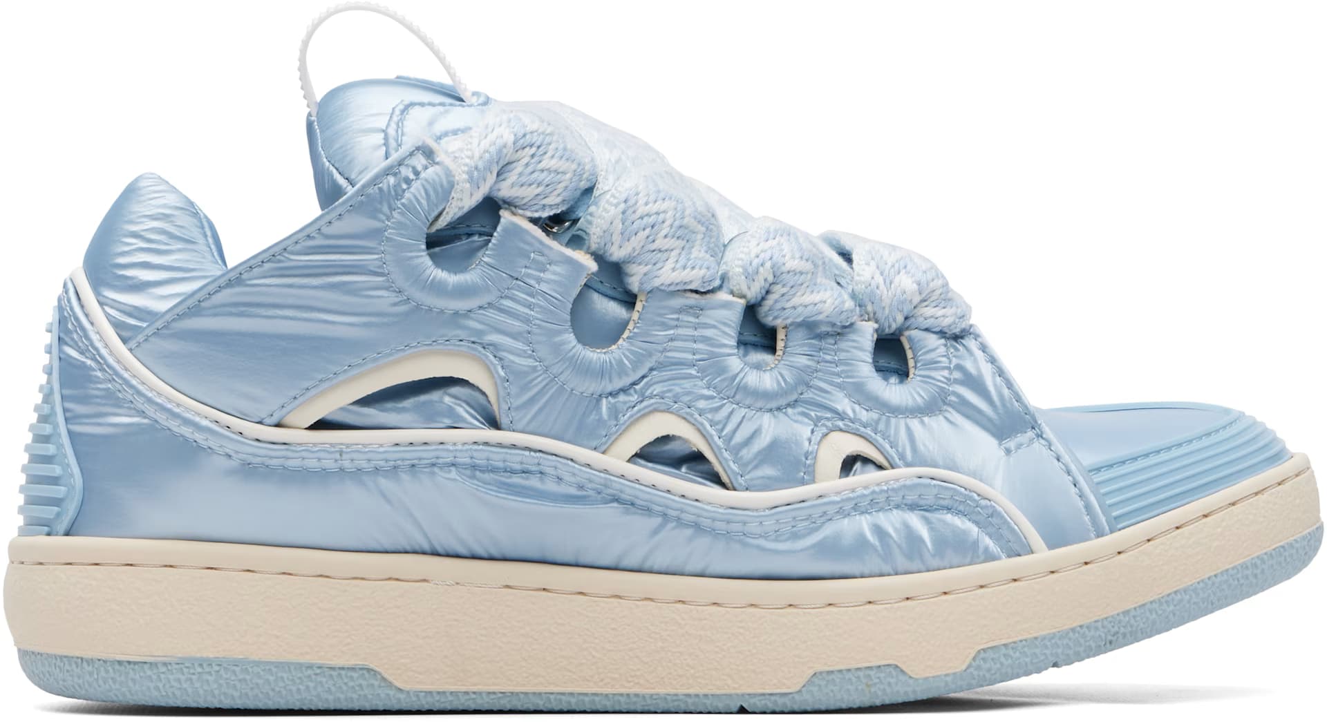 Blue Nylon Curb Sneakers by Lanvin