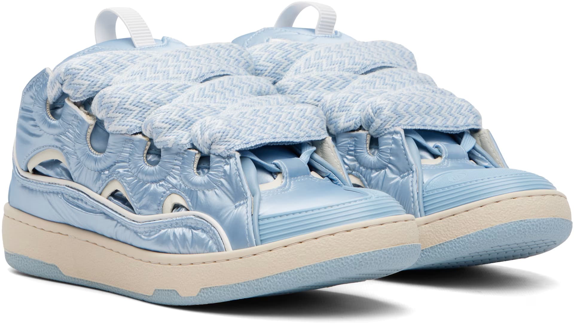 Blue Nylon Curb Sneakers 4