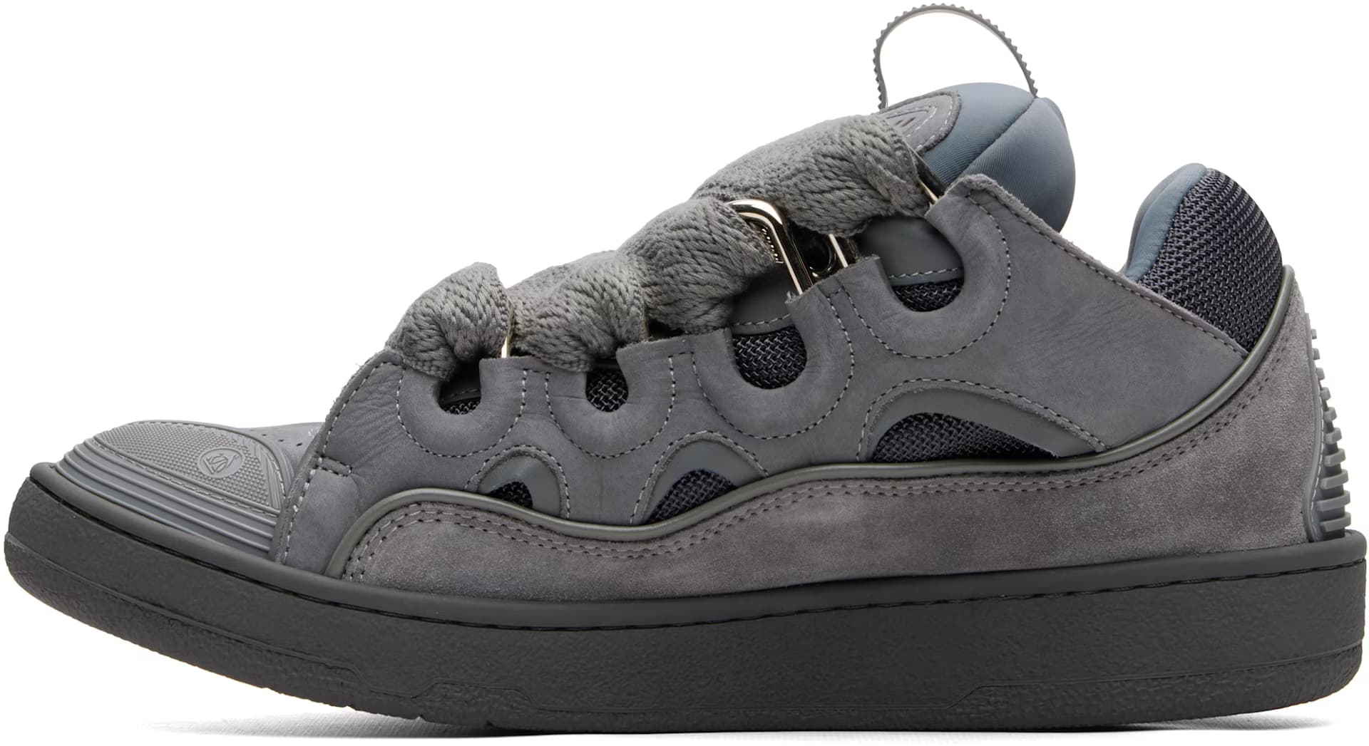 Gray Monocolor Curb Sneakers 3
