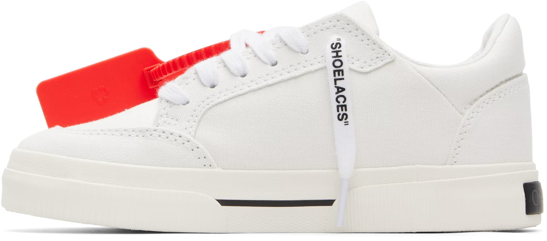 White Vulcanized Low Canvas Sneakers 3