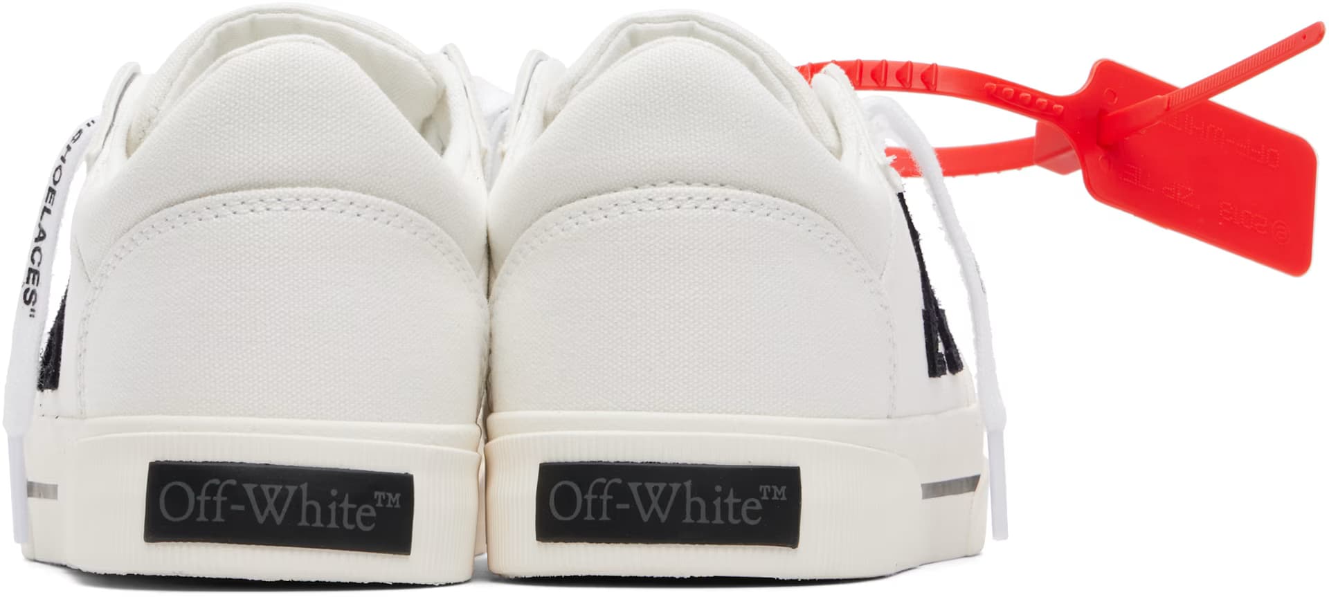 White Vulcanized Low Canvas Sneakers 2