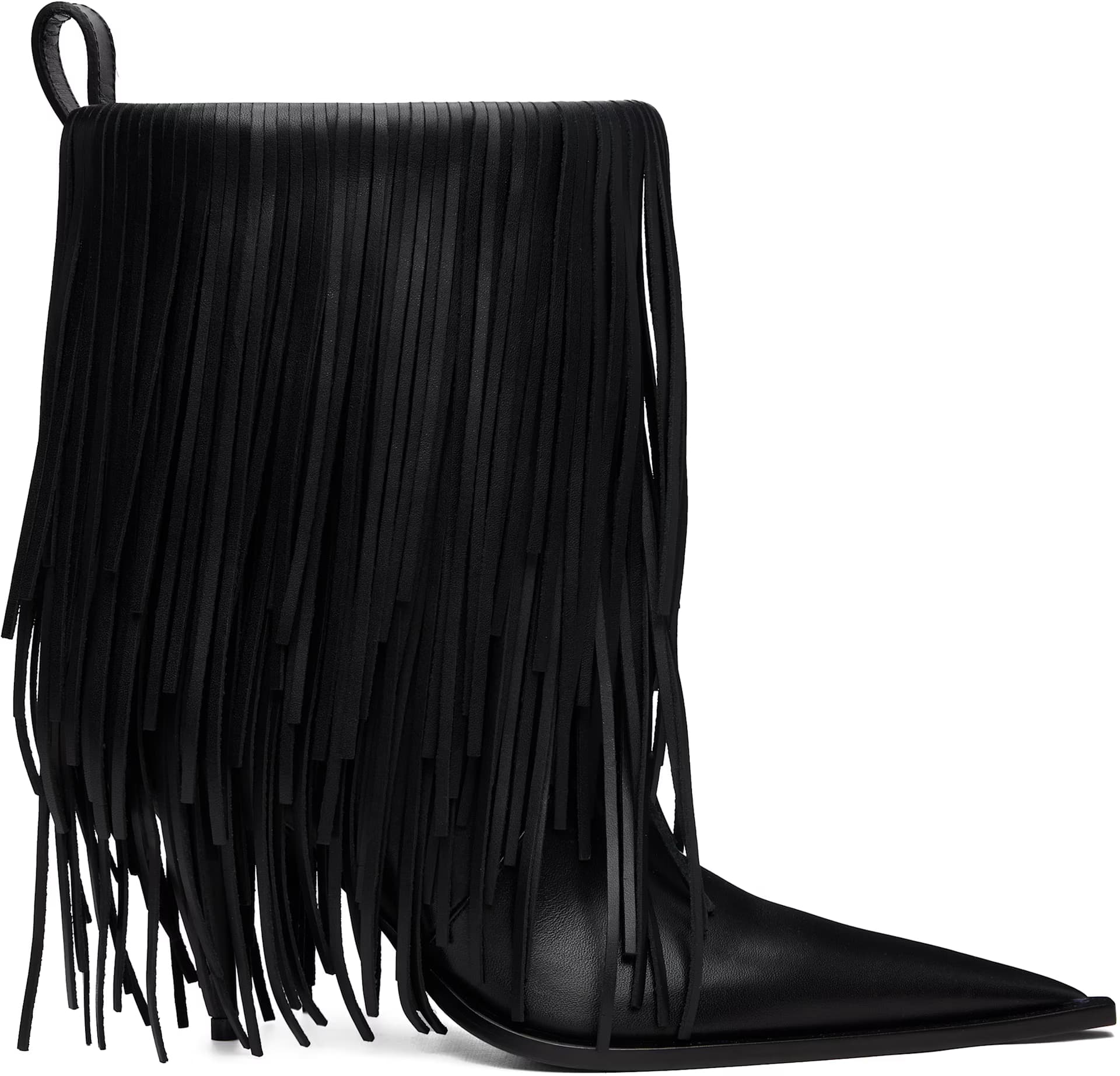 Black Avenue Fringe Boots by Balenciaga