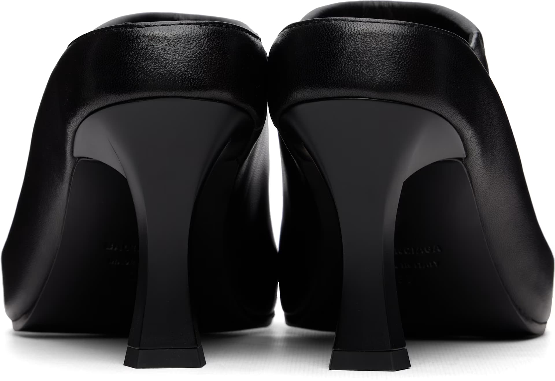 Black Scholl Edition Sheepskin Mule Heels 2