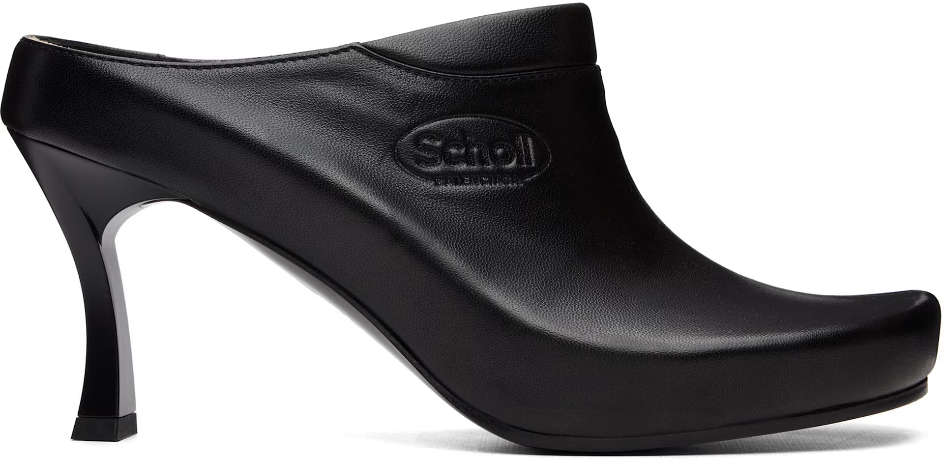 Black Scholl Edition Sheepskin Mule Heels by Balenciaga