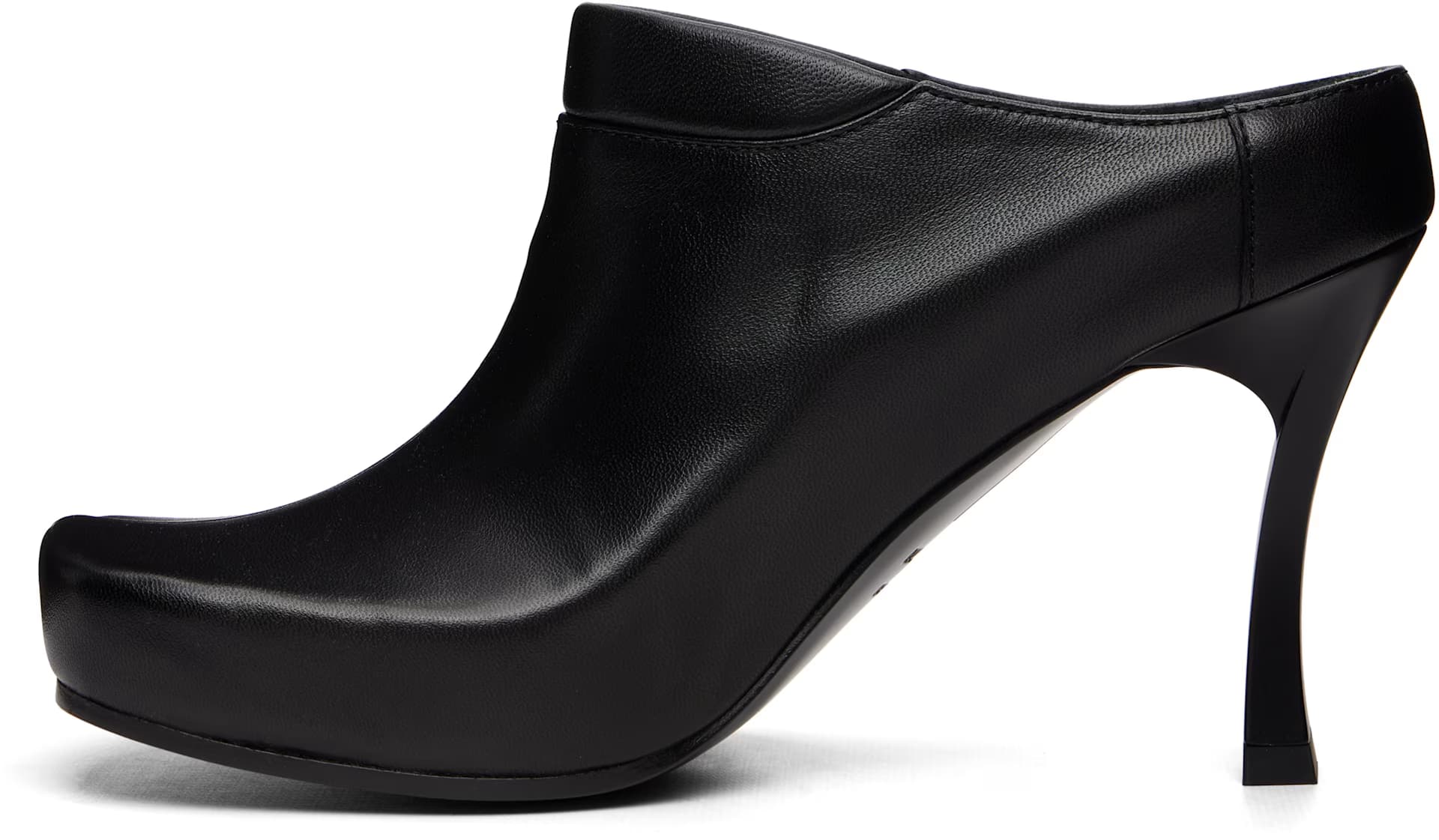 Black Scholl Edition Sheepskin Mule Heels 3