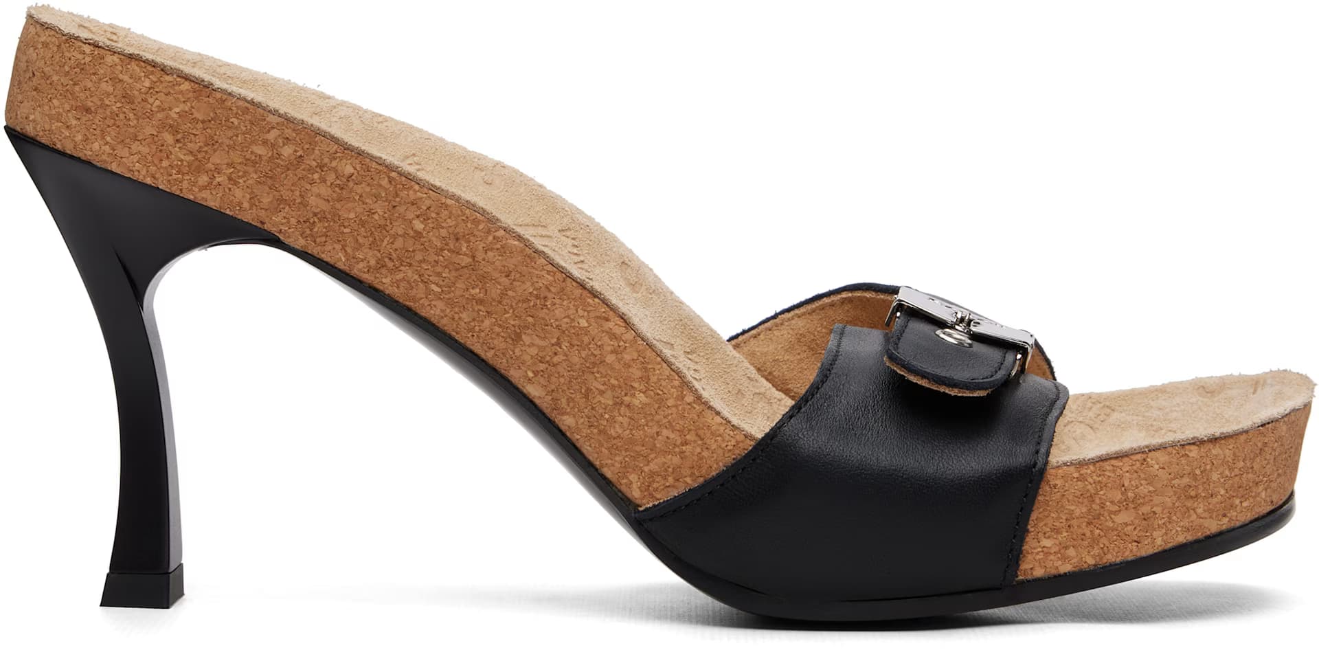 Black Scholl Edition Calfskin Heeled Sandals by Balenciaga