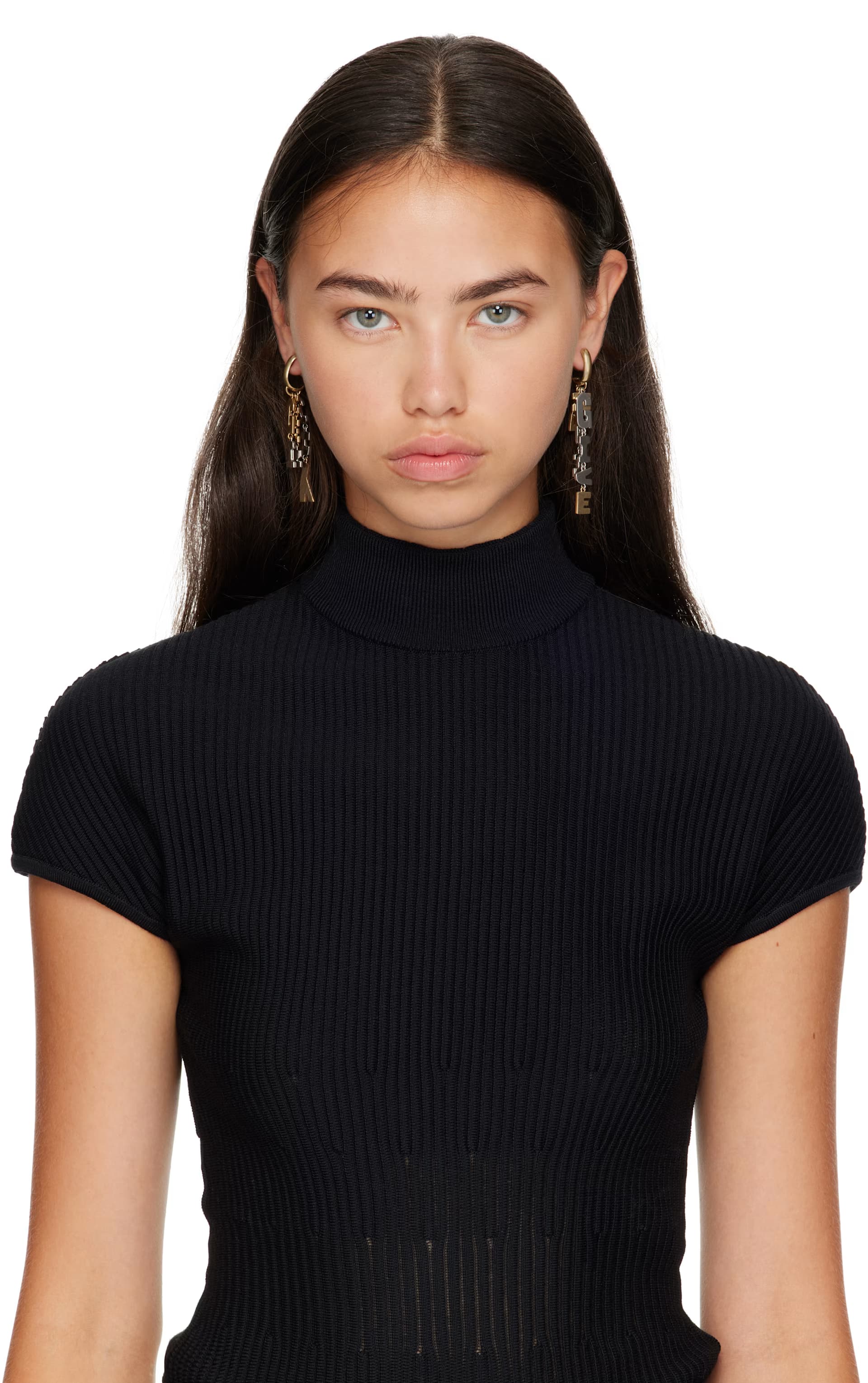 'Givenchy Letters' Asymmetric Earrings 3
