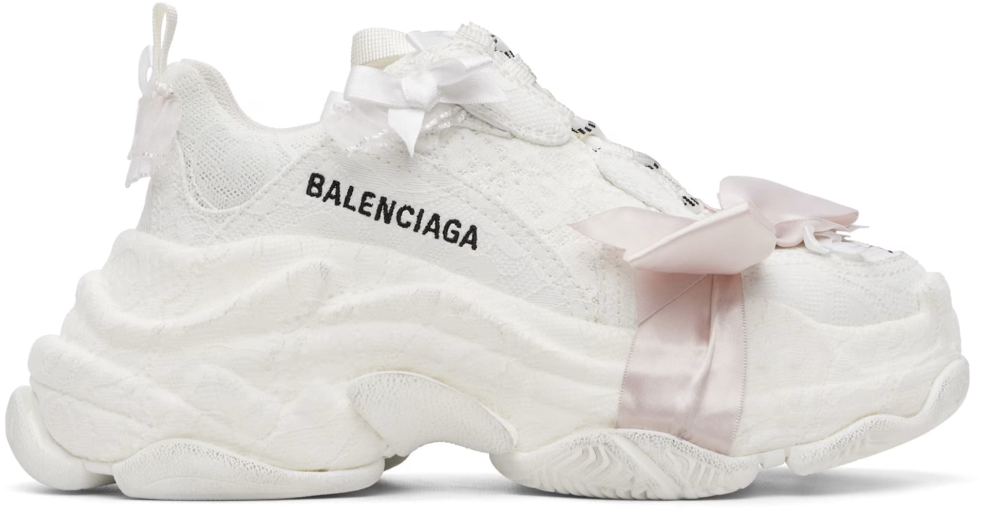 White Triple S Sneakers by Balenciaga