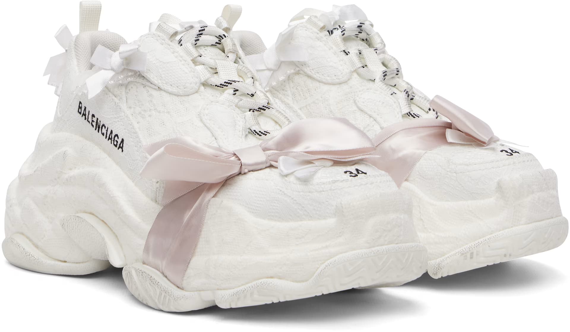 White Triple S Sneakers 4