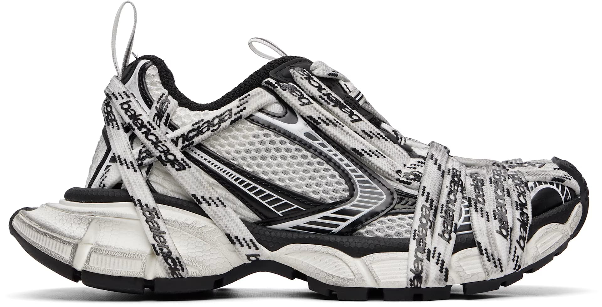 White & Black 3XL Extreme Laces Sneakers by Balenciaga
