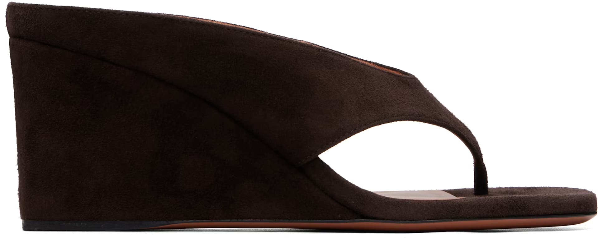 Brown Cube Thong Heeled Sandals by ALAÏA