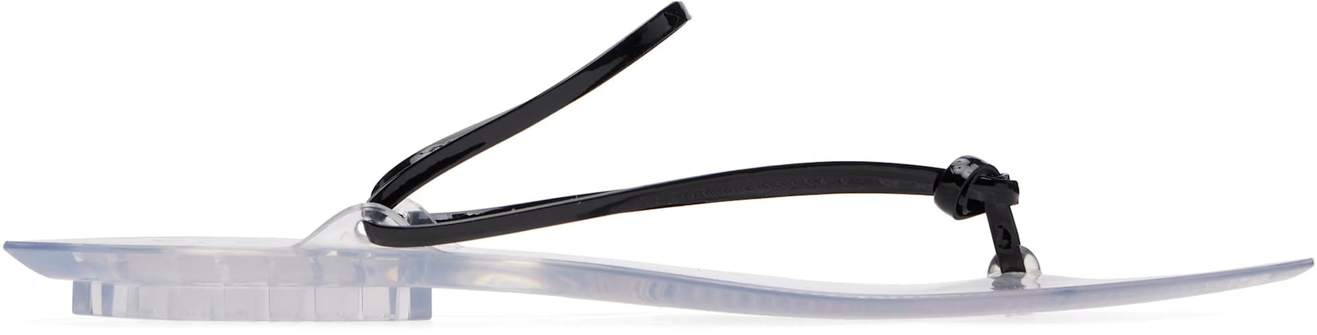 Black Invisible Thong Sandals by ALAÏA