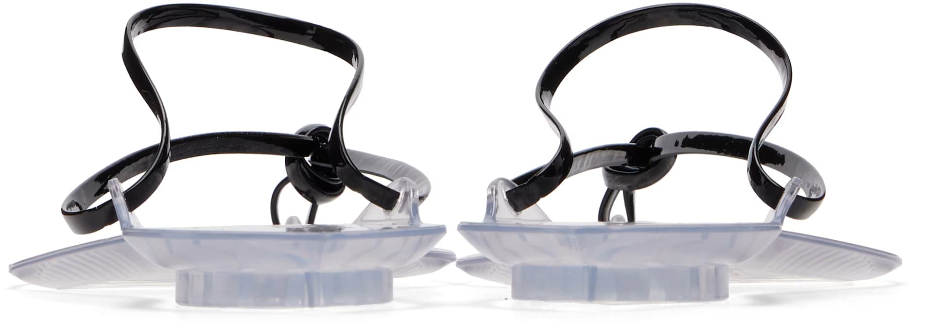 Black Invisible Thong Sandals 2