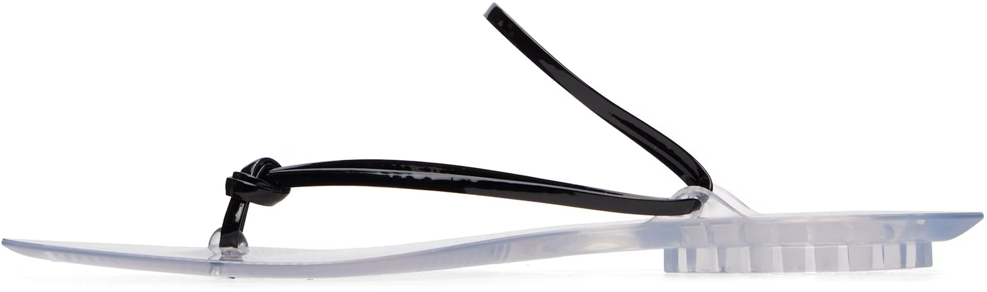 Black Invisible Thong Sandals 3