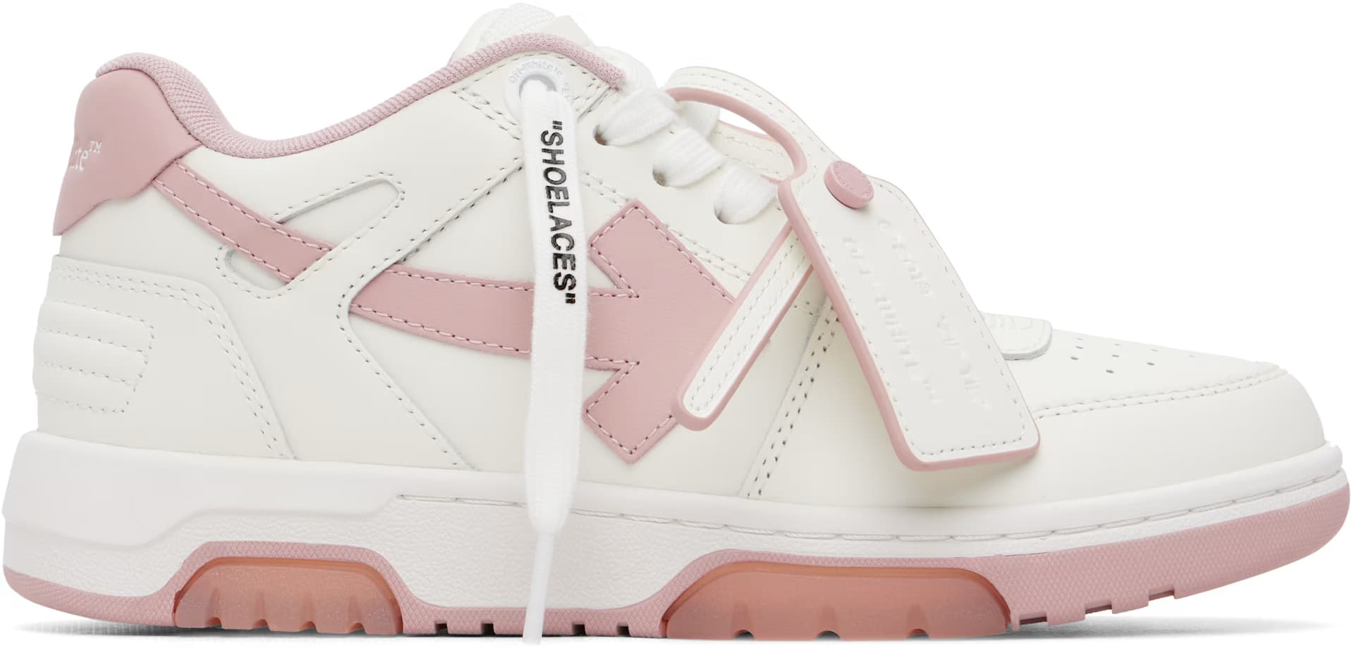 White 'Out Of Office' Calf Leather Sneakers by Off-White