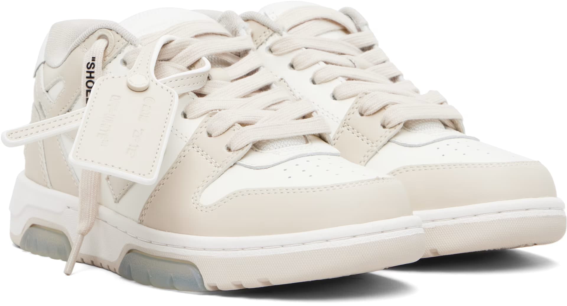 White & Beige Out Of Office Sneakers 4