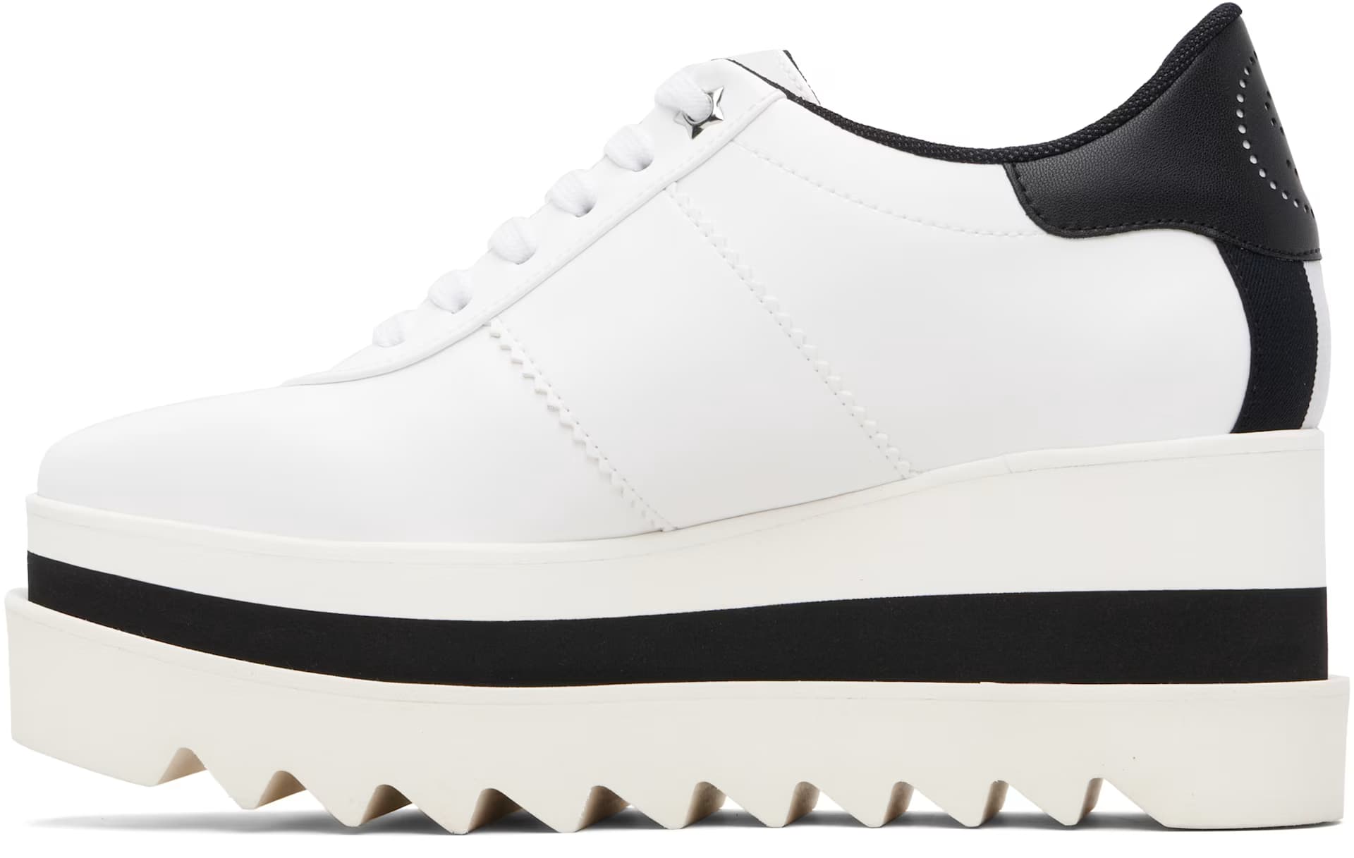 White Sneak-Elyse Platform Sneakers 3