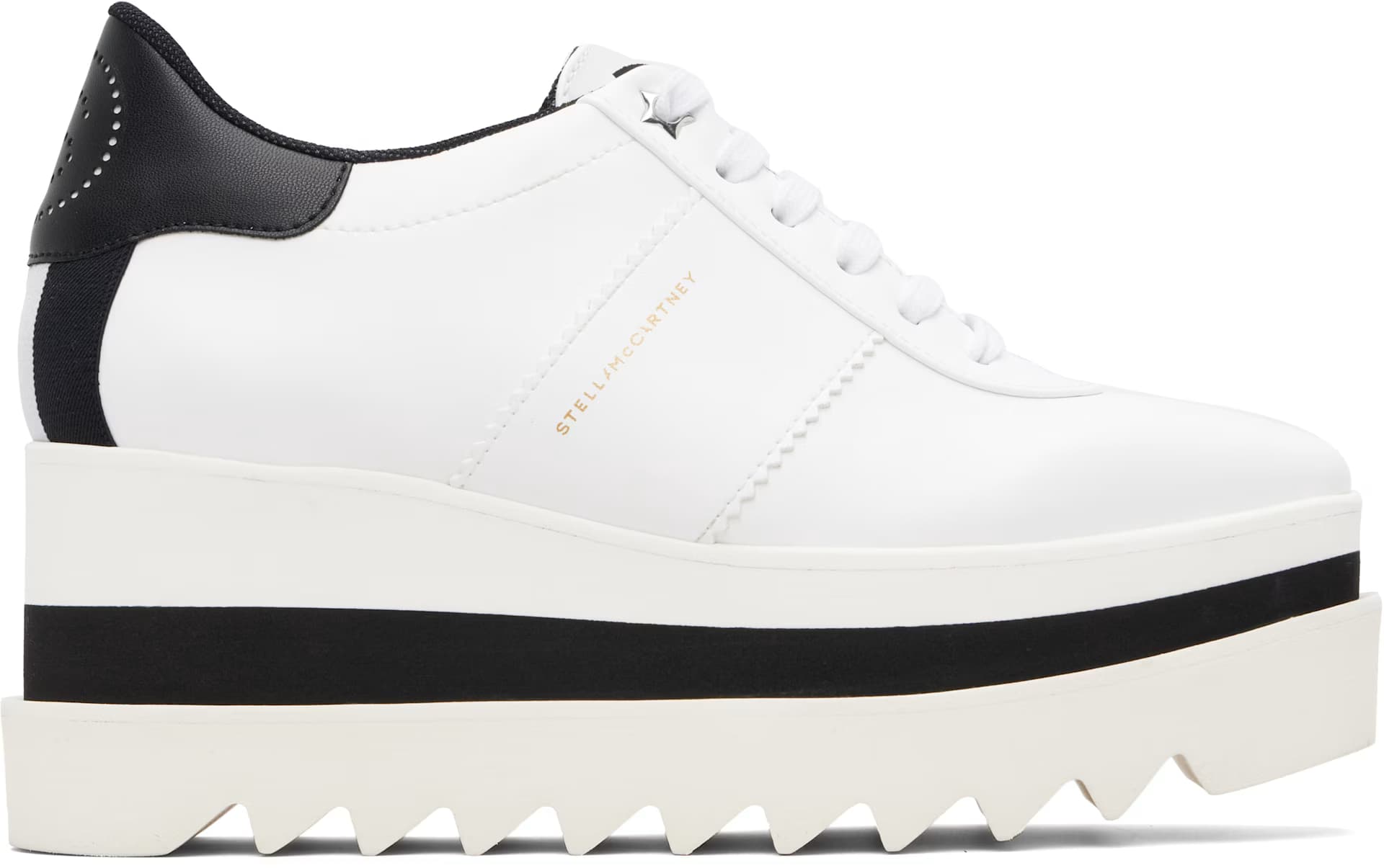 White Sneak-Elyse Platform Sneakers by Stella McCartney