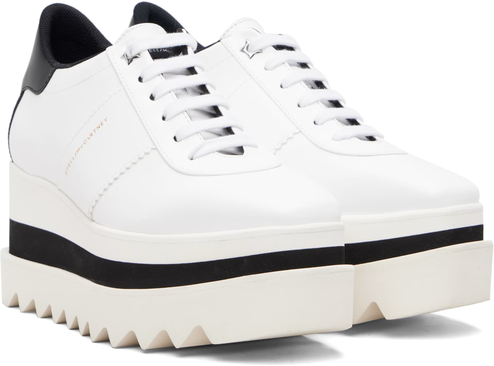 White Sneak-Elyse Platform Sneakers 4