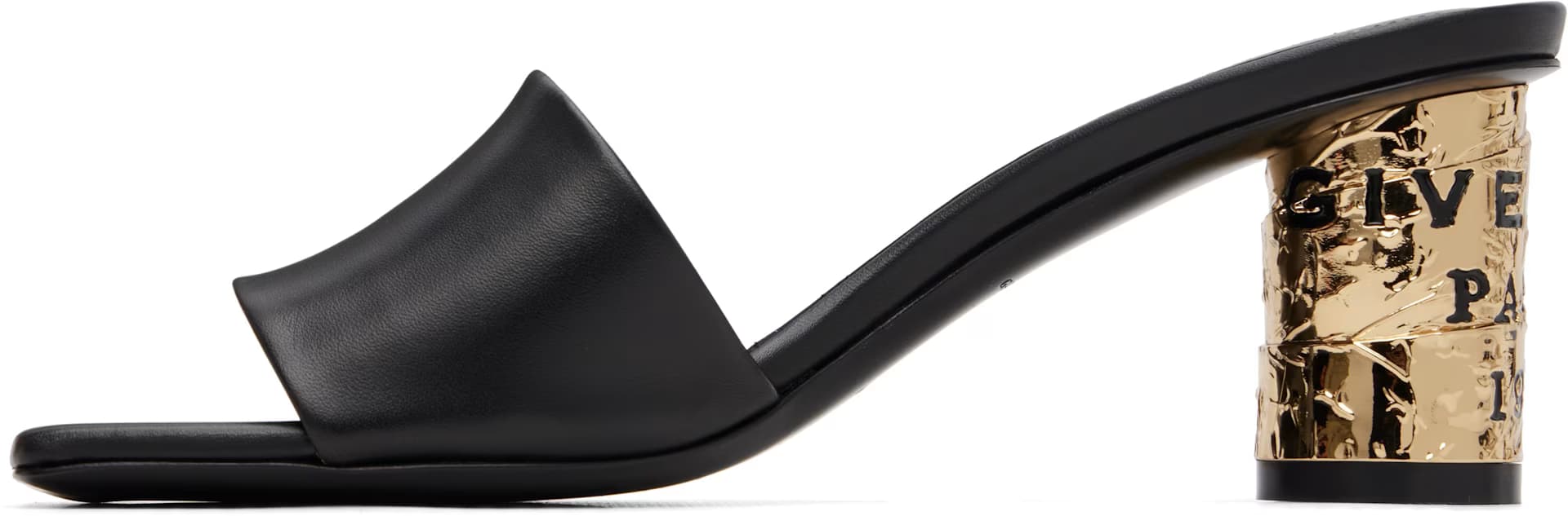 Black Tape Heeled Sandals 3