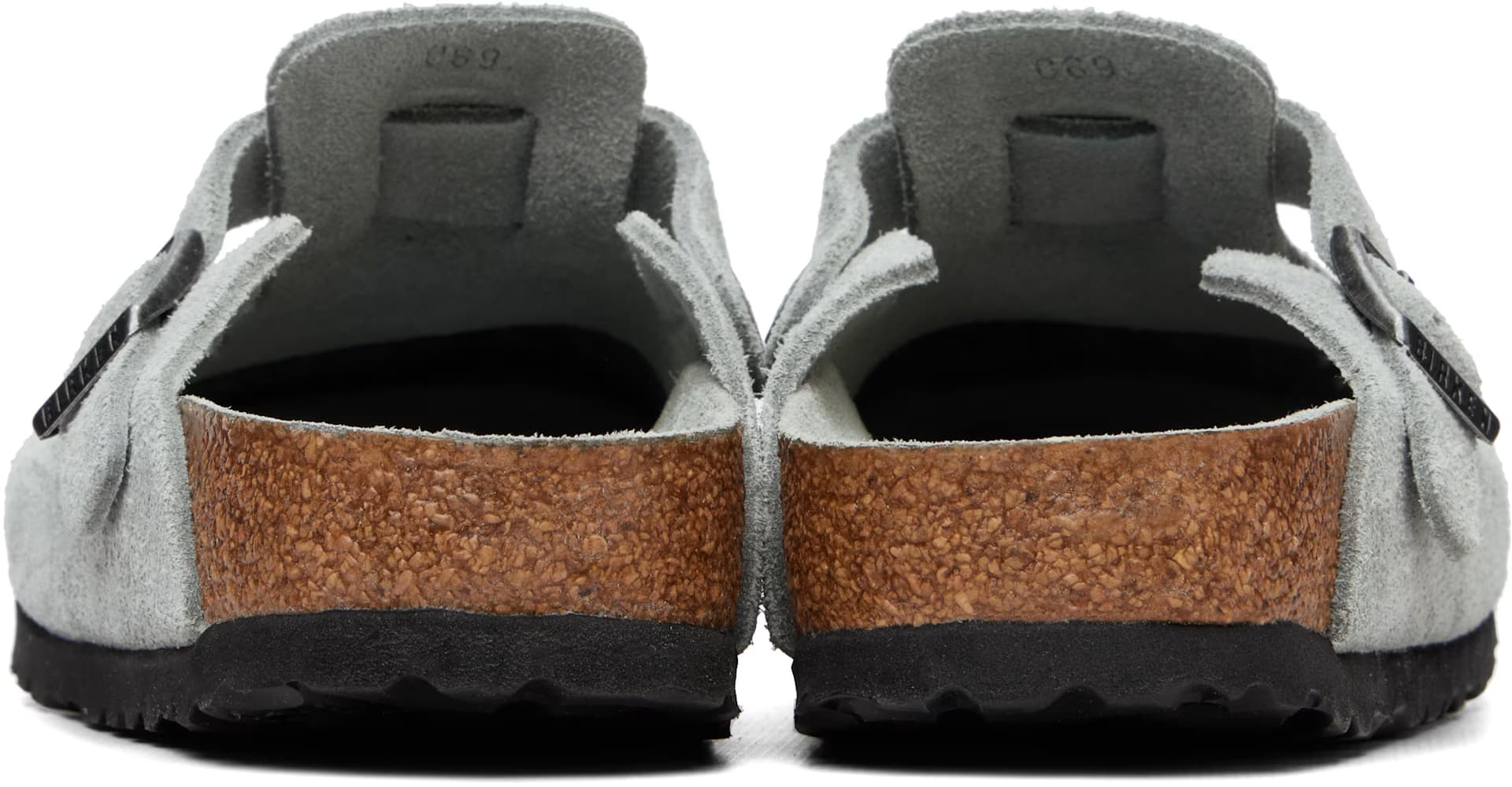Gray Narrow Boston Soft Footbed Suede Leather Loafers 2