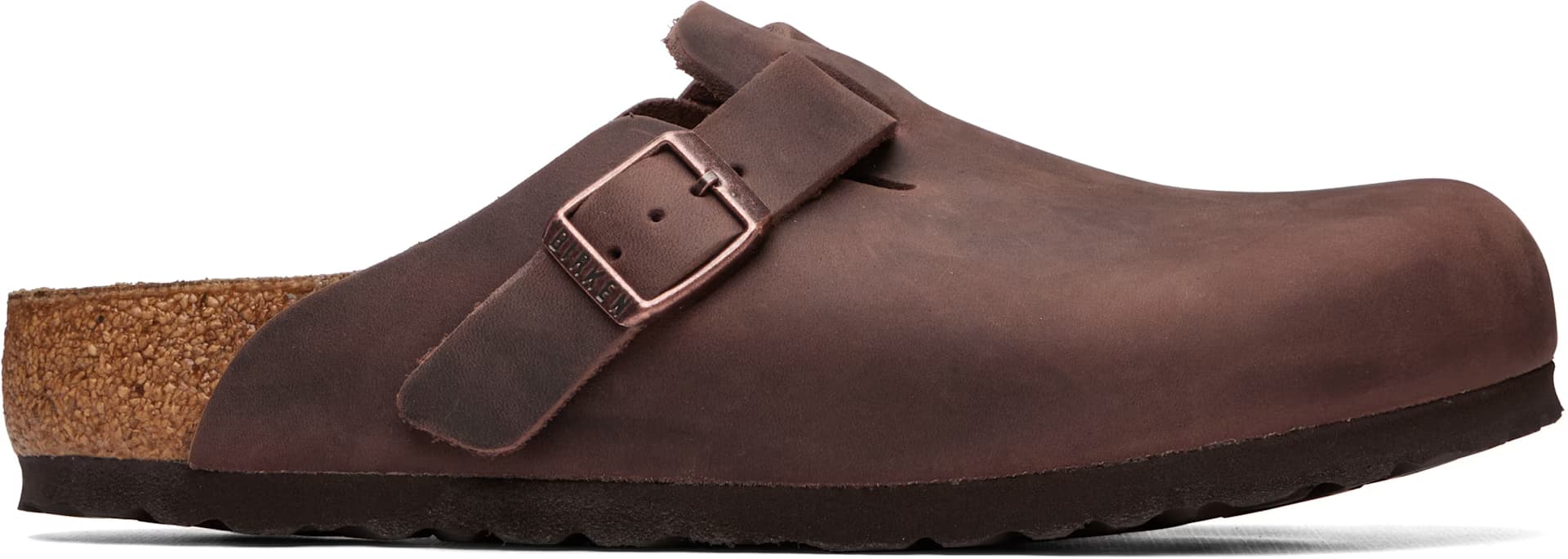 Brown Regular Boston Oiled Leather Loafers by Birkenstock