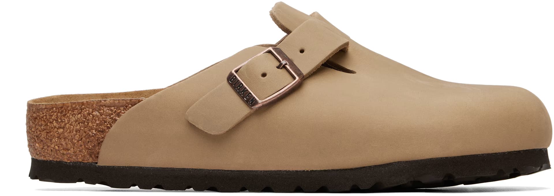 Brown Regular Boston Oiled Leather Loafers by Birkenstock