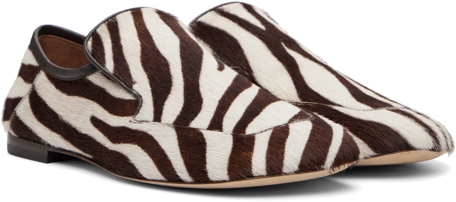 White & Brown Dakar Loafers 4