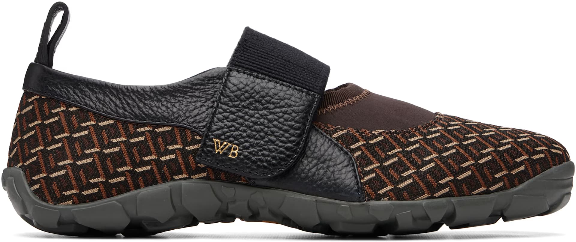 Brown Jewel Mary Jane Sneakers by Wales Bonner