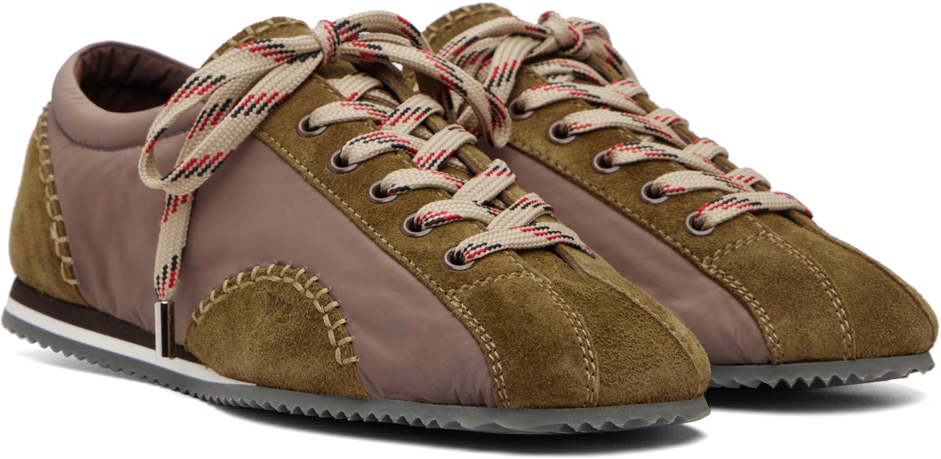 Taupe & Khaki Paris Sneakers 4