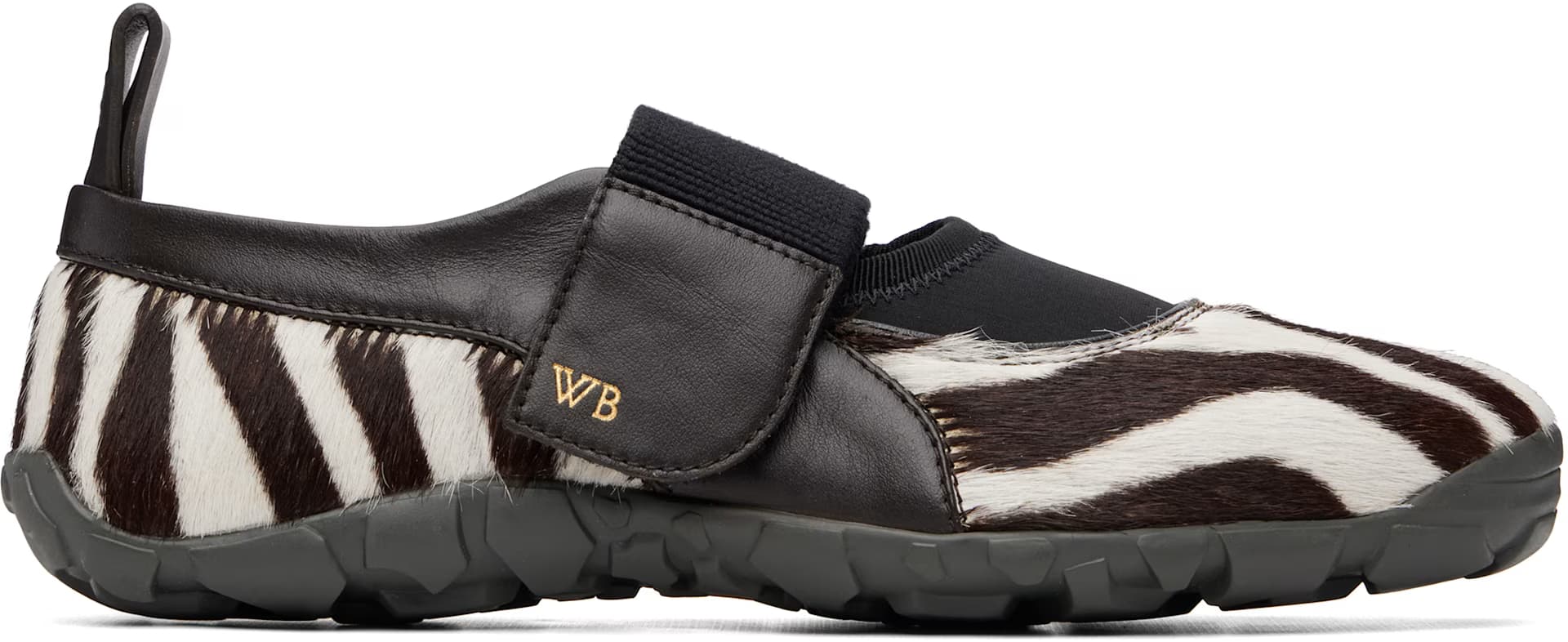 White & Brown Jewel Mary Jane Sneakers by Wales Bonner
