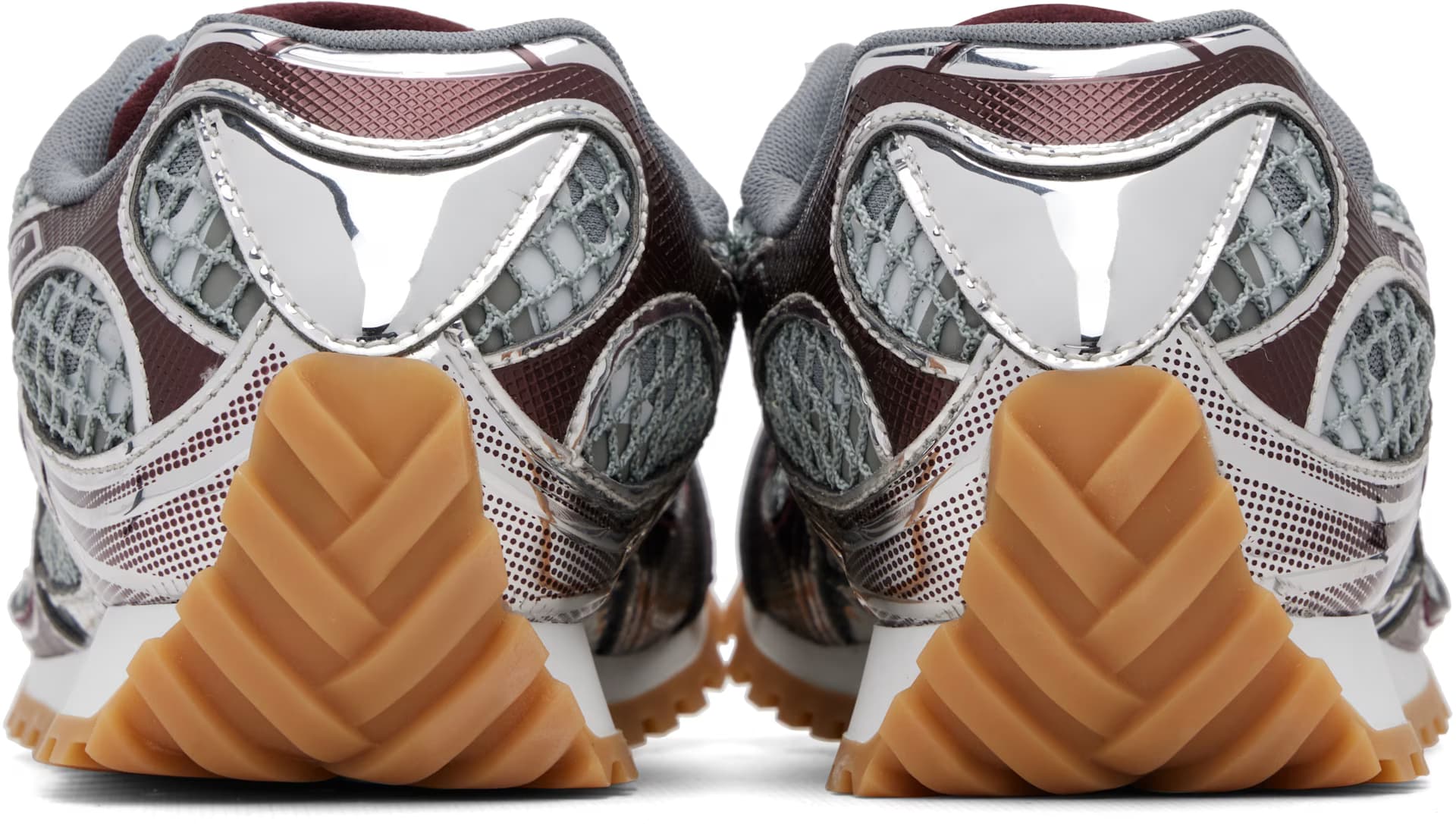Burgundy & Silver Orbit Sneakers 2