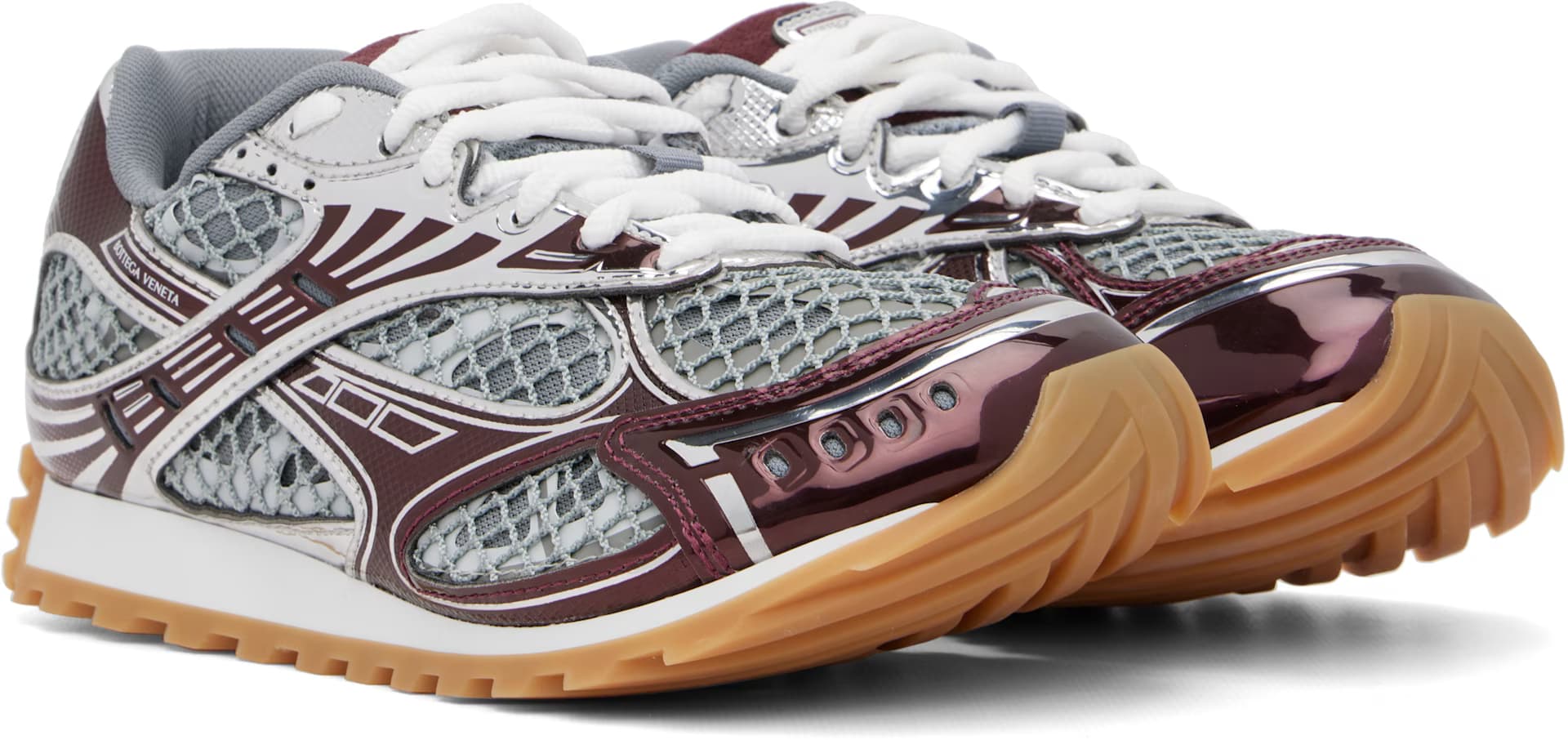 Burgundy & Silver Orbit Sneakers 4