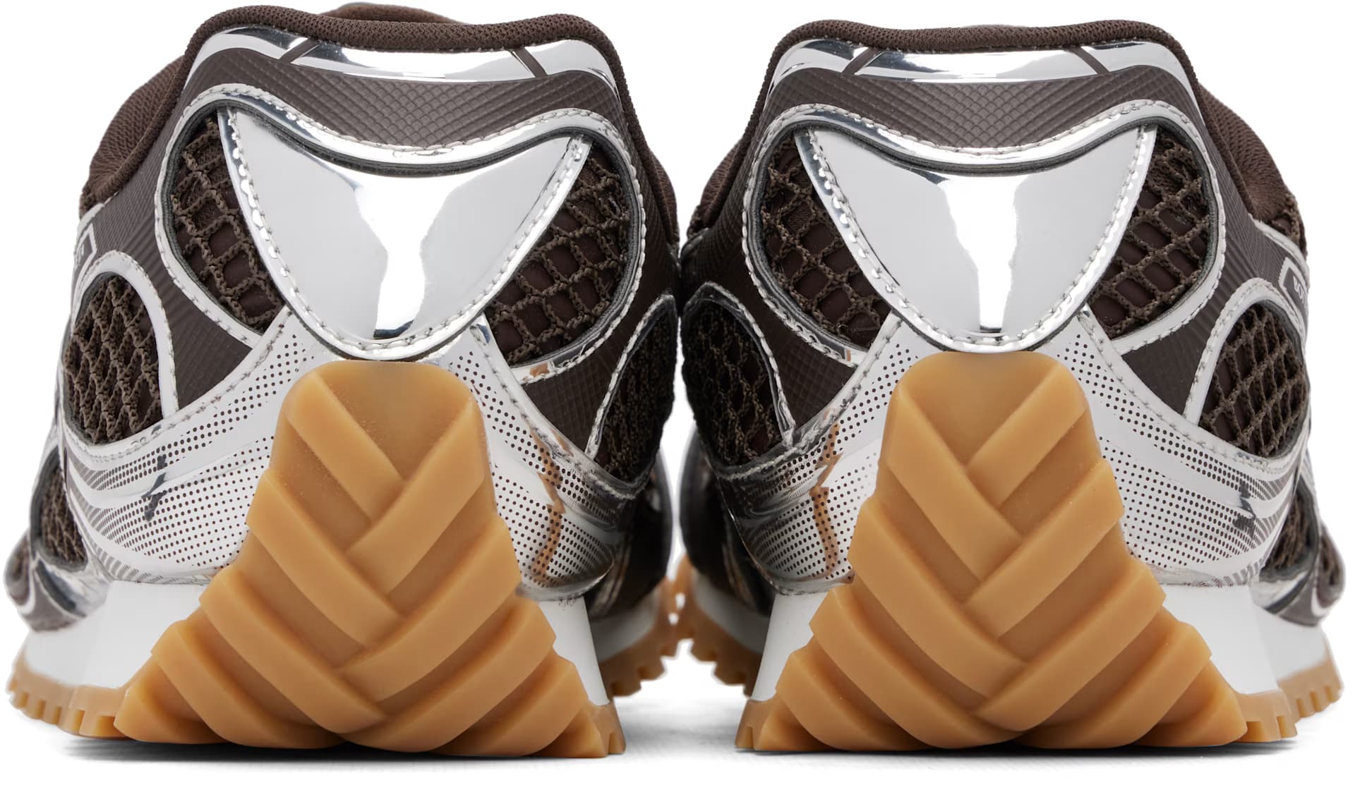 Brown & Silver Orbit Sneakers 2