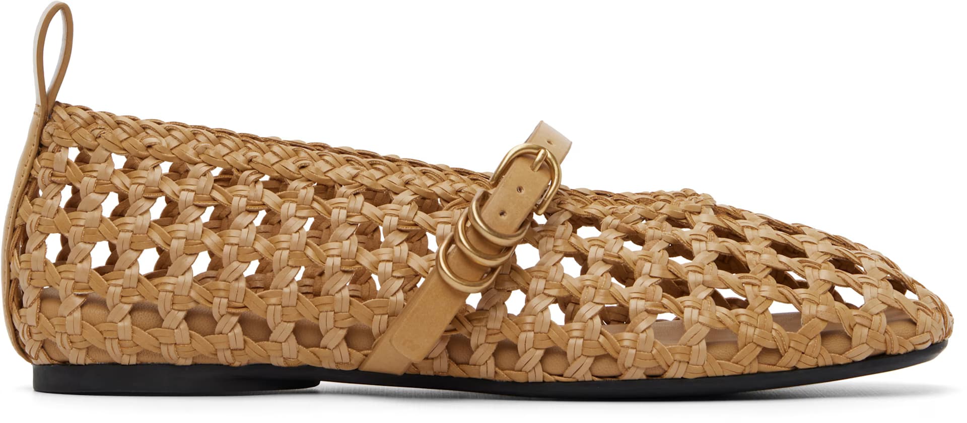 Tan Spire Woven Mary Jane Faux-Leather Flats by rag & bone