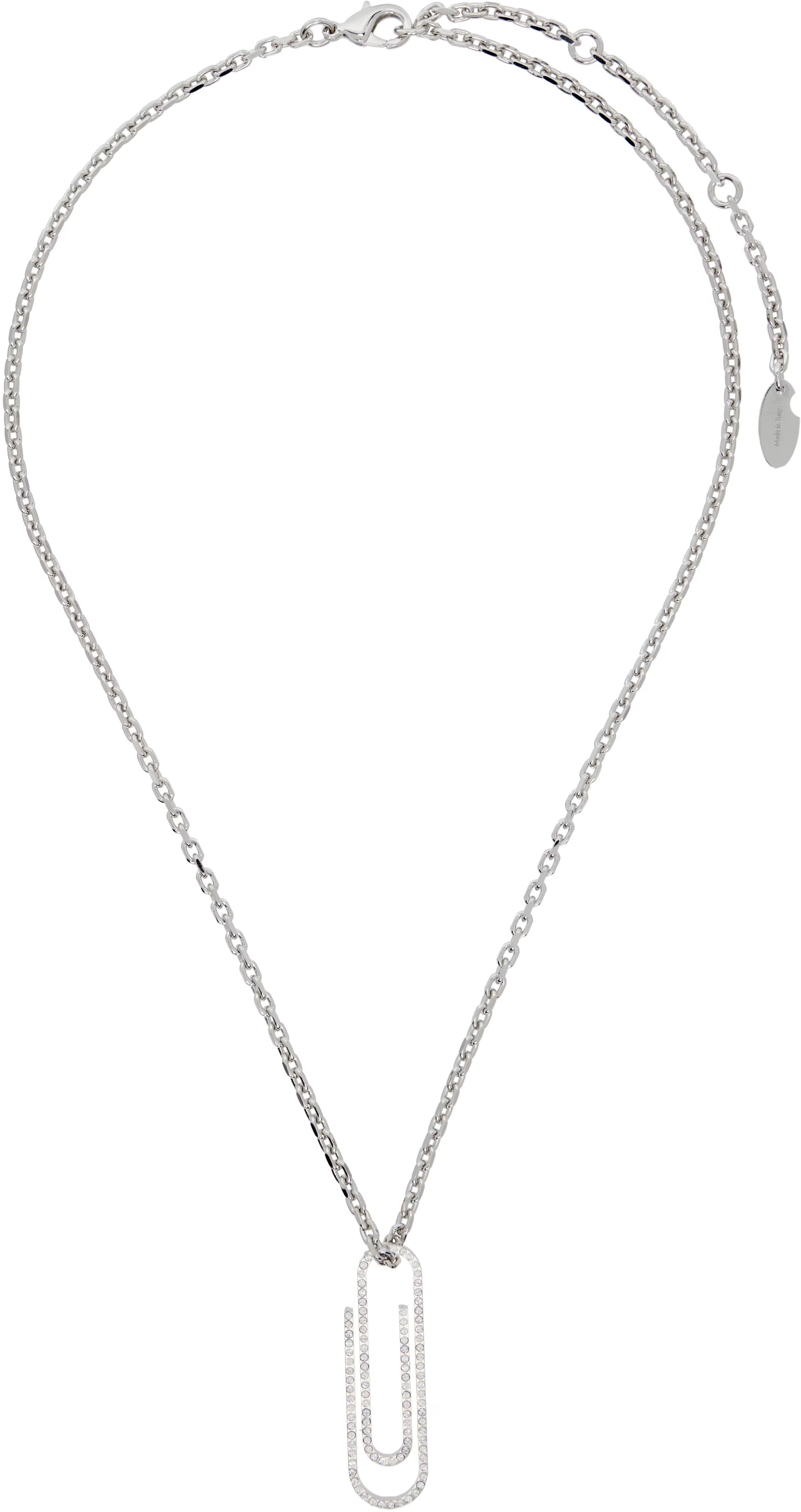 Paperclip Strass Necklace by Off-White