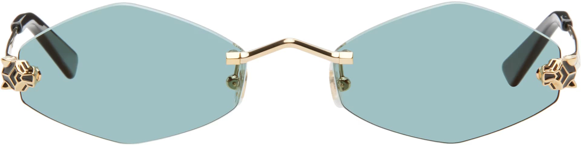 Gold 'Panthère de Cartier' Sunglasses by Cartier
