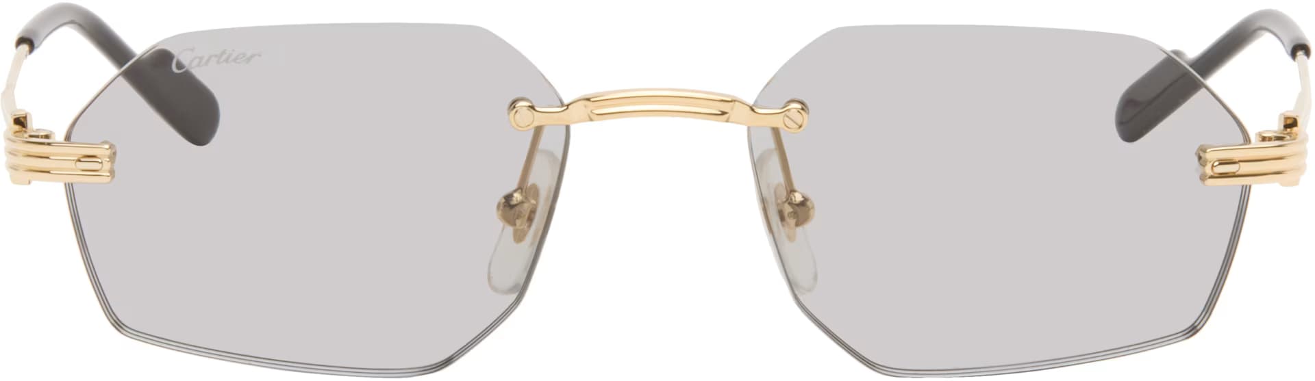 Gold 'Première de Cartier' Sunglasses by Cartier