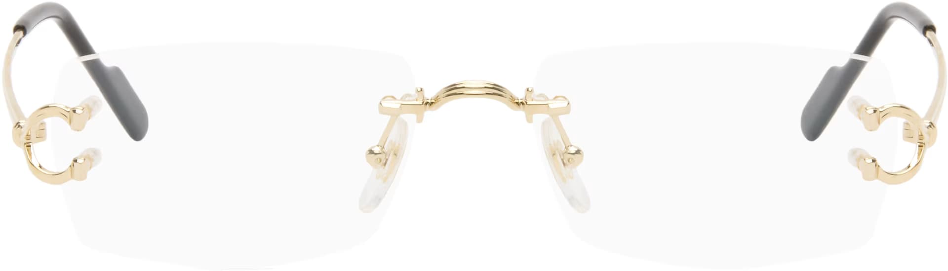 Gold 'Signature C de Cartier' Glasses by Cartier